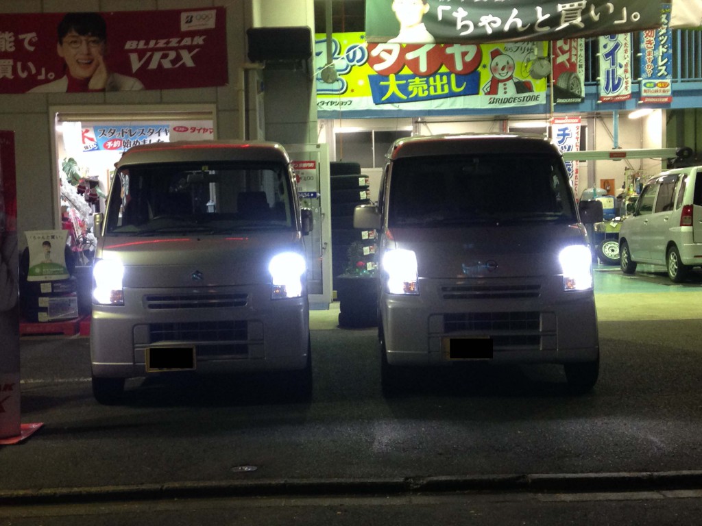 L HID R LED